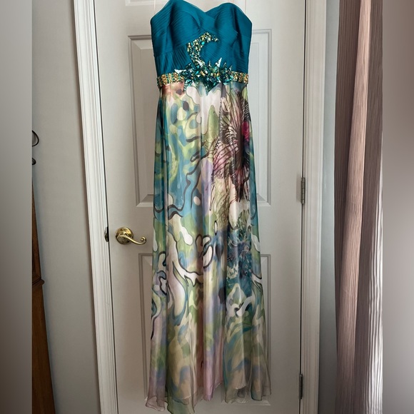 Relisted - Faviana Teal Green Prom Homecoming Bridesmaid Evening Gown Size 2 - Picture 2 of 11